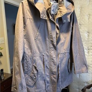 Women's Taupe Hooded Jacket